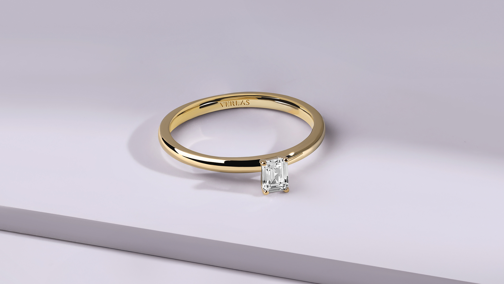 emerald cut hidden halo ring diamond jewelry verlas in